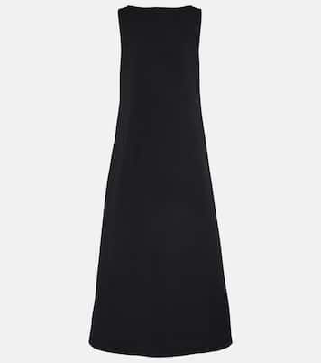 Rhea open-back wool-blend gown | The Row