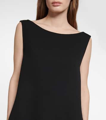 Rhea open-back wool-blend gown | The Row