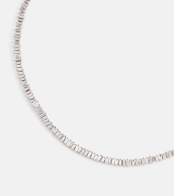 Collier Classic en or blanc 18 ct et diamants | Suzanne Kalan