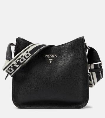 Borsa a spalla in pelle con logo | Prada