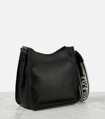 Borsa a spalla in pelle con logo | Prada