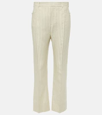 Wallis striped wool and silk-blend straight pants | Tom Ford