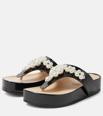 Sandali infradito in pelle con platform | Simone Rocha