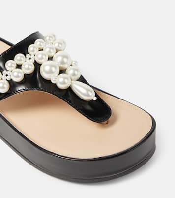 Sandali infradito in pelle con platform | Simone Rocha