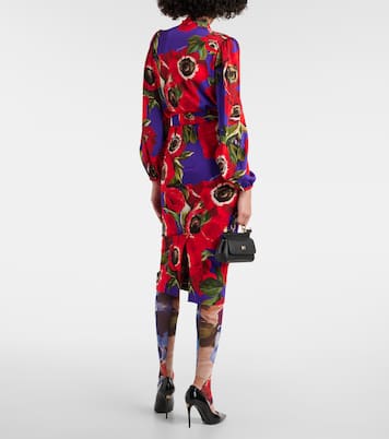 Collant in tulle con stampa | Dolce&Gabbana