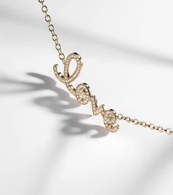 Love 14kt gold necklace with diamonds | Sydney Evan