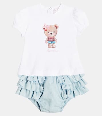 Baby T-shirt and ruffled shorts set | Monnalisa