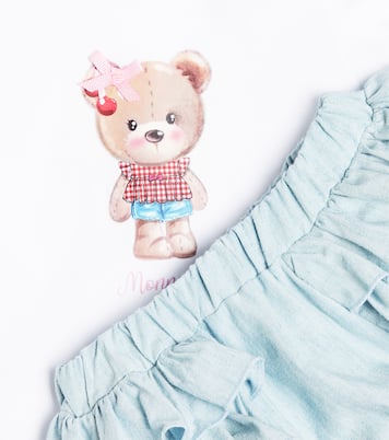 Baby T-shirt and ruffled shorts set | Monnalisa