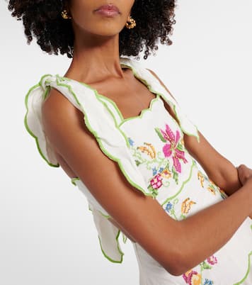 Abito midi Tropical Romance con ricamo | Farm Rio