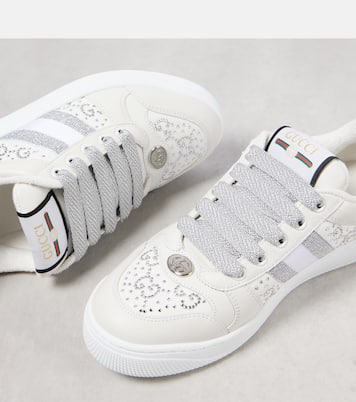 Verzierte Sneakers Screener aus Leder | Gucci