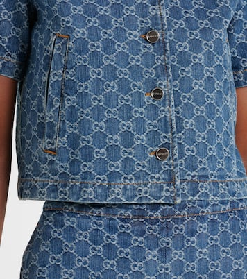 Top raccourci GG en jean | Gucci
