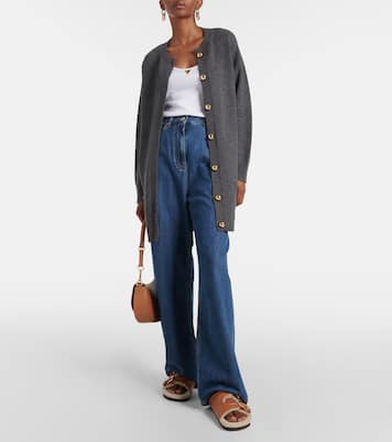 Fussfriend shearling-lined leather sandals | Valentino Garavani