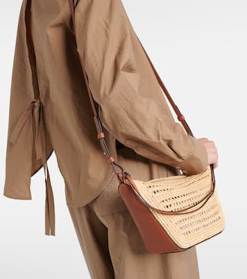 Borsa a spalla Hammock Mini in rafia | Loewe