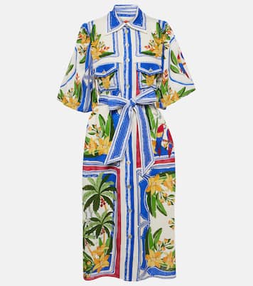 Tropical Destination cotton-blend shirt dress | Farm Rio