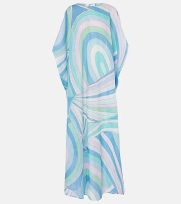 Caftano Iride in cotone con stampa | Pucci