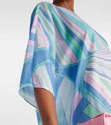 Caftano Iride in cotone con stampa | Pucci