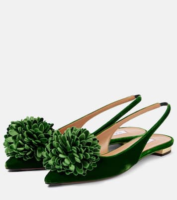 Slingback-Ballerinas Couturier aus Samt | Aquazzura
