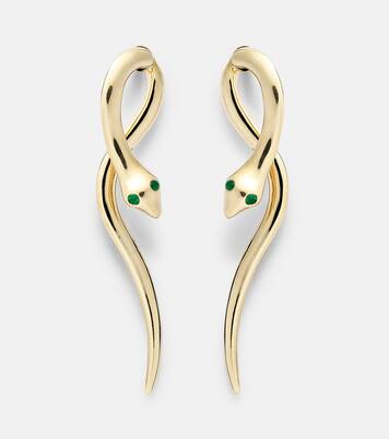 Boucles d'oreilles Boa en or 18 ct et émeraudes | Ileana Makri