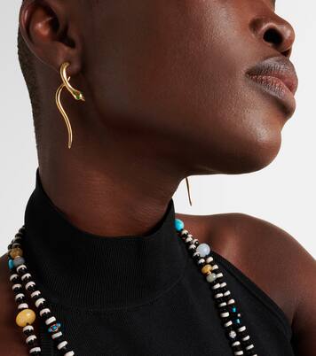 Boucles d'oreilles Boa en or 18 ct et émeraudes | Ileana Makri