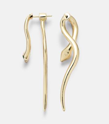Boucles d'oreilles Boa en or 18 ct et émeraudes | Ileana Makri