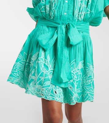 Colorblocked cotton minidress | Juliet Dunn
