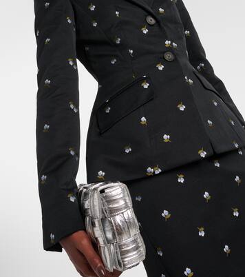 Blazer monopetto in lana vergine con ricamo | Erdem
