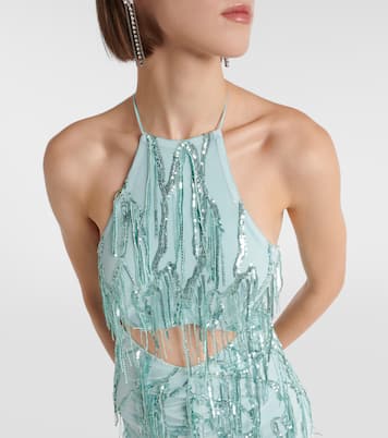 Maxikleid mit Pailletten | Rotate