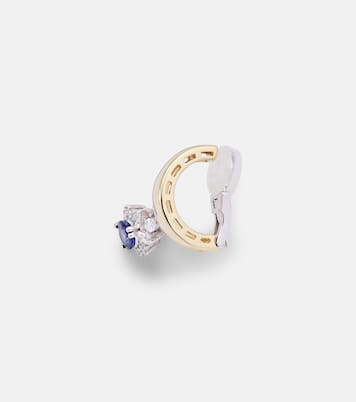 Bijou d'oreille Whisper Ear en or 18 ct, diamants et saphir | Yeprem