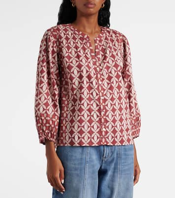 Bedruckte Bluse Haddon aus Baumwolle | Velvet