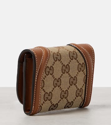 Portafoglio Gucci Blondie in canvas GG con pelle | Gucci