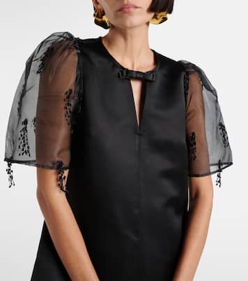 Embroidered organza minidress | Ganni