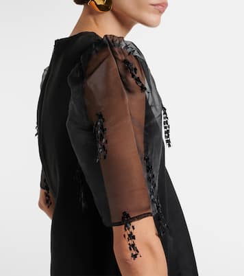 Embroidered organza minidress | Ganni