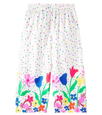Pantaloni a gamba larga in cotone a pois | Fábula