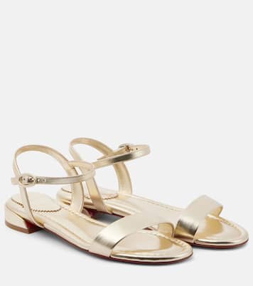 Sandales Sweet Jane en cuir métallisé | Christian Louboutin