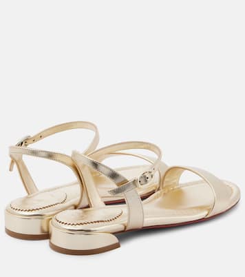 Sandales Sweet Jane en cuir métallisé | Christian Louboutin