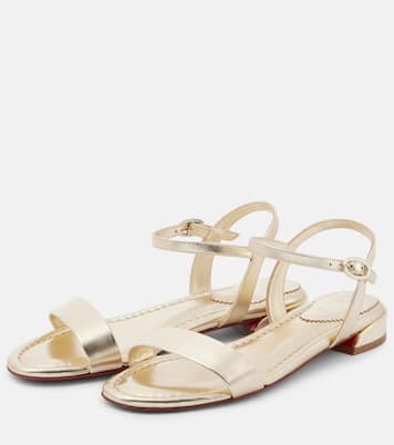 Sandales Sweet Jane en cuir métallisé | Christian Louboutin