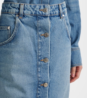 Gonna midi in denim con catena | Stella McCartney