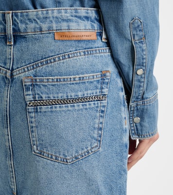 Gonna midi in denim con catena | Stella McCartney