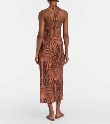 Jungle Palms printed midi dress | Johanna Ortiz