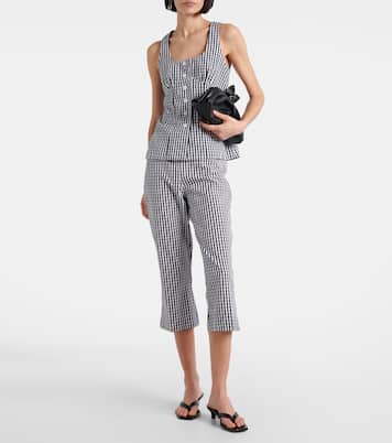 Pantalon capri en coton à carreaux | Faithfull