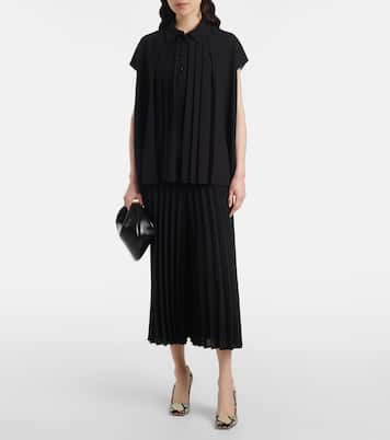 Anvers Airy plissé cropped culottes | Joseph