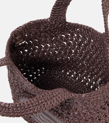Borsa in rafia e pelle con logo | Tod's