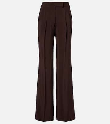 Pleated high-rise wide-leg pants | Tom Ford