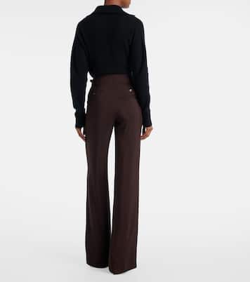 Pleated high-rise wide-leg pants | Tom Ford