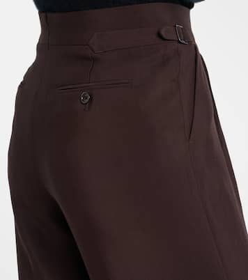Pleated high-rise wide-leg pants | Tom Ford