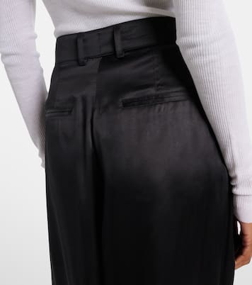 High-rise silk satin cargo pants | Chloé