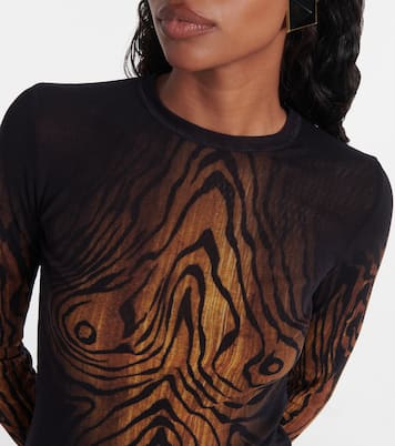 Top Wood trompe l'œil de tul  | Jean Paul Gaultier