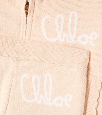 Baby set of cotton and wool hoodie and sweatpants | Chloé Kids
