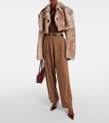 Cropped-Jacke Stallone aus Shearling | Khaite