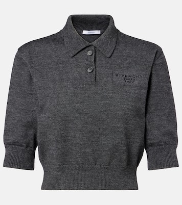 Cropped wool and alpaca polo sweater | Givenchy